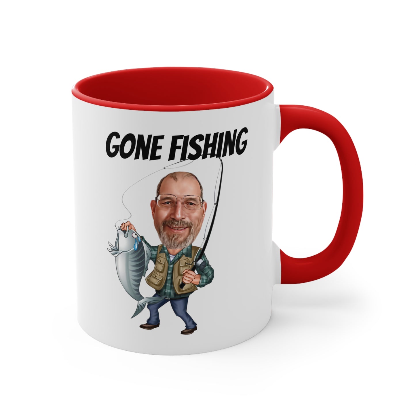 Personalized Fisherman Cartoon Coffee Mug