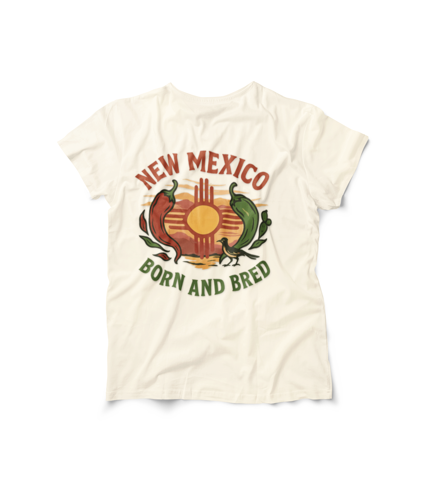 Born and Bred in New Mexico Red and Green Chile Unisex T-Shirt