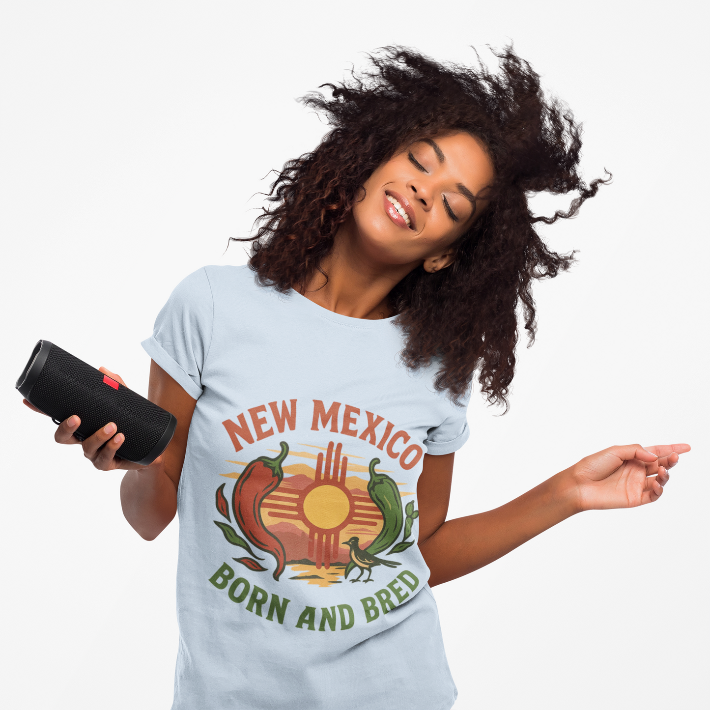 Born and Bred in New Mexico Red and Green Chile Unisex T-Shirt