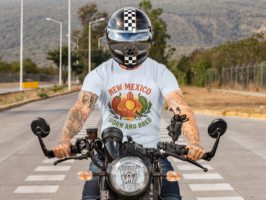 Born and Bred in New Mexico Red and Green Chile Unisex T-Shirt