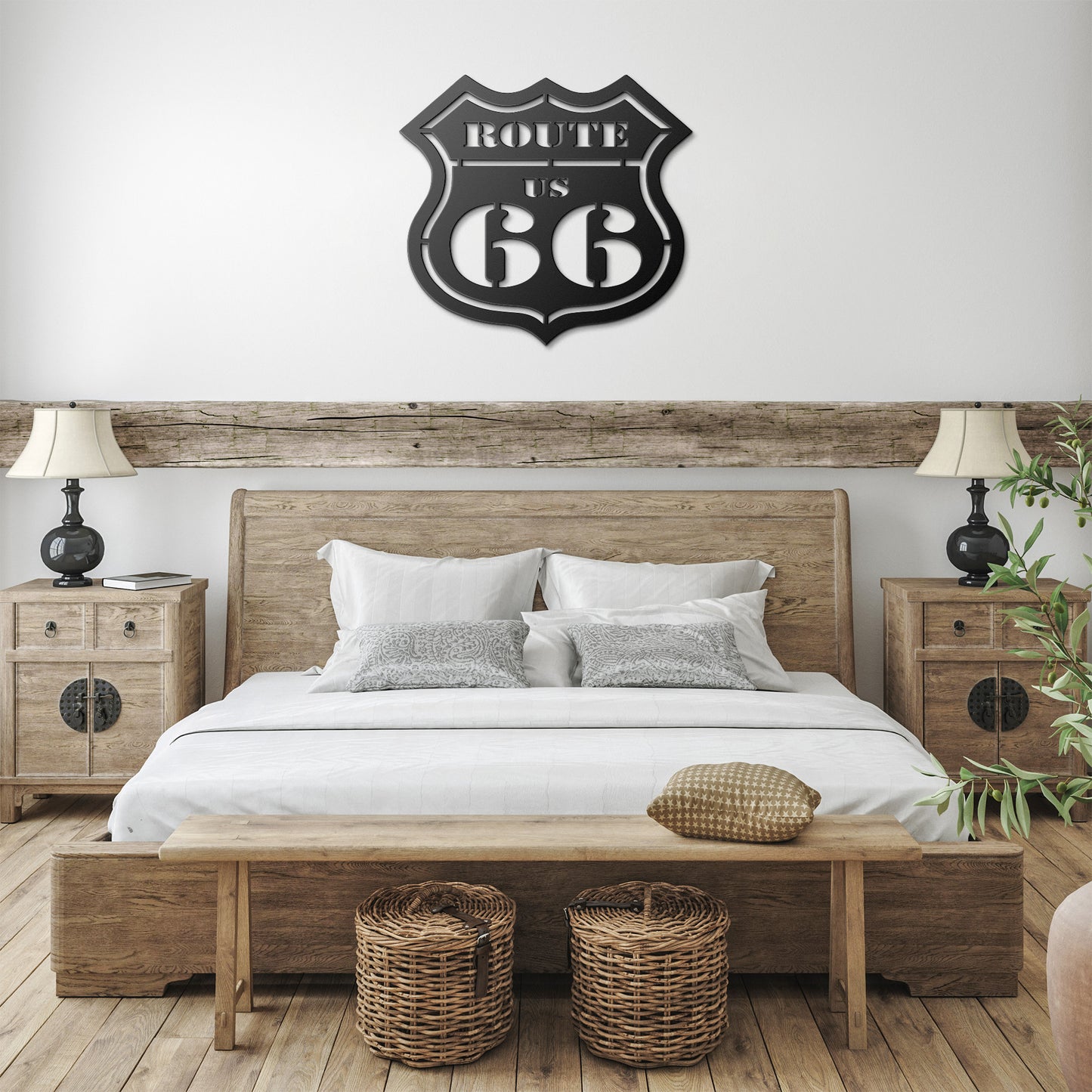 ROUTE 66 METAL SIGN ART
