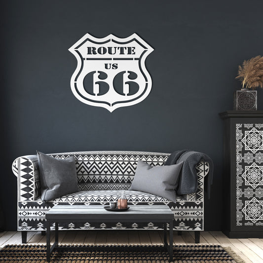 ROUTE 66 METAL SIGN ART